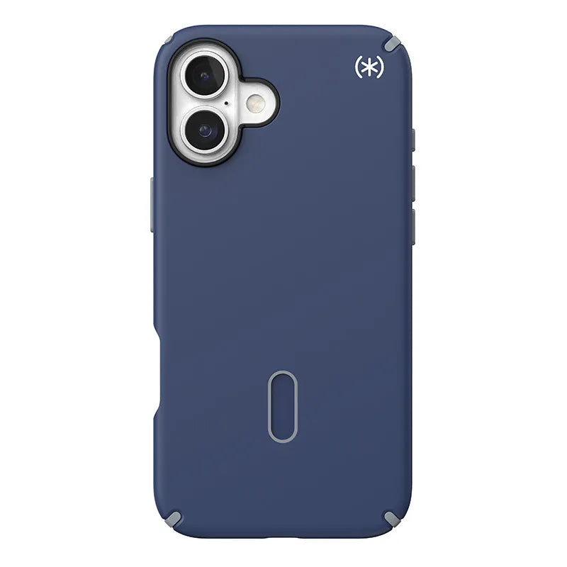 Speck Presidio2 Pro ClickLock ir MagSafe dėklas – iPhone 16 Plus dėklas (Coastal Blue / Dust Gray / White)