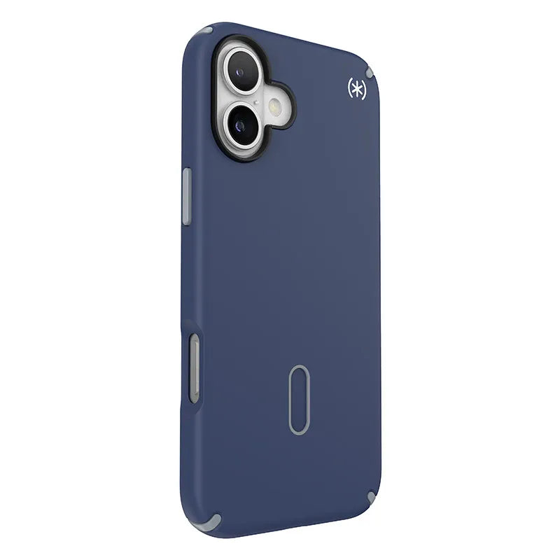 Speck Presidio2 Pro ClickLock ir MagSafe dėklas – iPhone 16 Plus dėklas (Coastal Blue / Dust Gray / White)