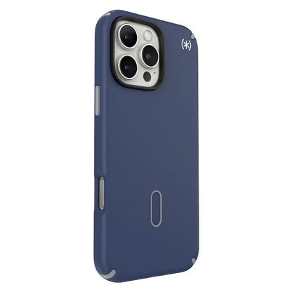 Speck Presidio2 Pro ClickLock ir MagSafe dėklas „iPhone 16 Pro Max“ (Coastal Blue / Dust Gray / White)
