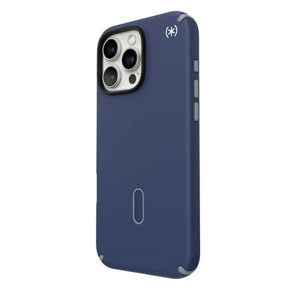 Speck Presidio2 Pro ClickLock ir MagSafe dėklas „iPhone 16 Pro Max“ (Coastal Blue / Dust Gray / White)