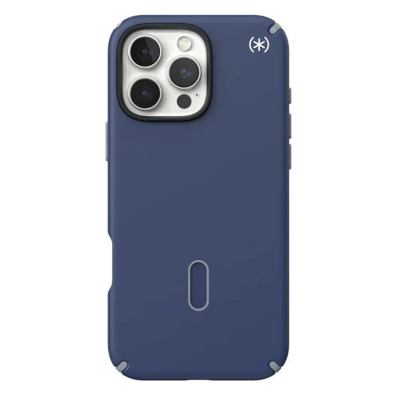 Speck Presidio2 Pro ClickLock ir MagSafe dėklas „iPhone 16 Pro Max“ (Coastal Blue / Dust Gray / White)