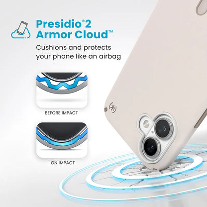 Speck Presidio2 Pro ClickLock & MagSafe dėklas – iPhone 16 Plus (Bleached Bone / Heirloom Gold / Hazel Brown)