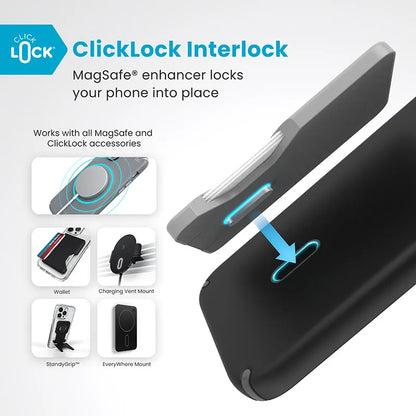 Speck Presidio2 Pro ClickLock & MagSafe - Dėklas iPhone 16 Plus (Juoda / Skalūnų pilka / Balta)