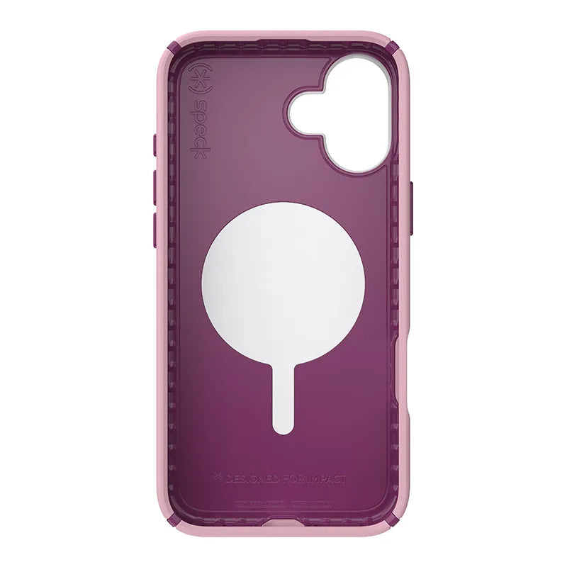 Speck Presidio2 Pro ClickLock & MagSafe – Dėklas „iPhone 16 Plus“ (Wednesday Pink / Boysenberry Purple / White)