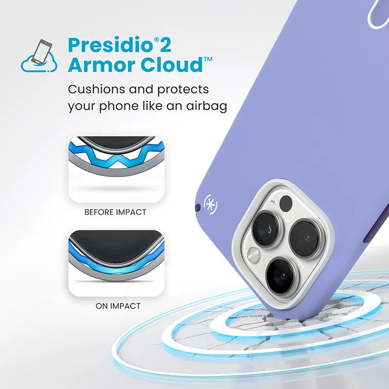 Speck Presidio2 Pro ClickLock & MagSafe - Dėklas iPhone 16 Pro Max (Future Lavender / Cassis Purple / White)