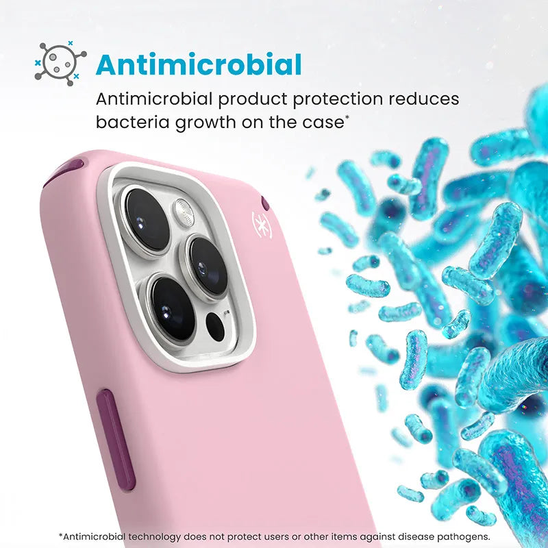 Speck Presidio2 Pro ClickLock & MagSafe – dėklas iPhone 16 Pro Max (Wednesday Pink / Boysenberry Purple / White)