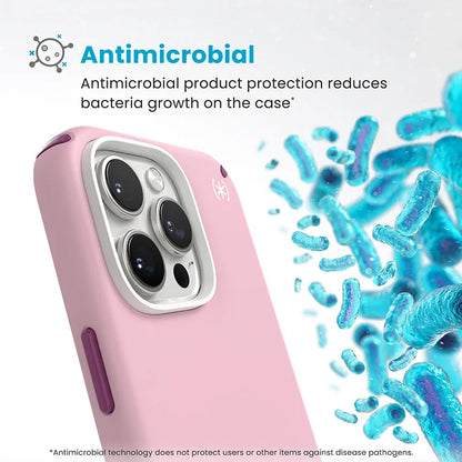 Speck Presidio2 Pro ClickLock & MagSafe – dėklas iPhone 16 Pro Max (Wednesday Pink / Boysenberry Purple / White)