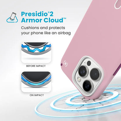 Speck Presidio2 Pro ClickLock & MagSafe – dėklas iPhone 16 Pro Max (Wednesday Pink / Boysenberry Purple / White)