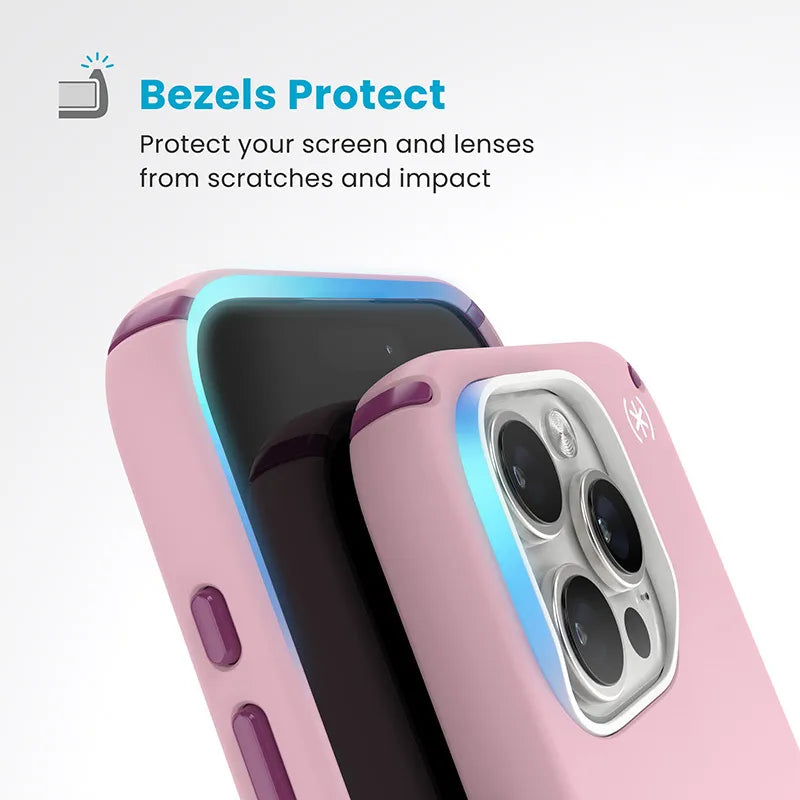Speck Presidio2 Pro ClickLock & MagSafe – dėklas iPhone 16 Pro (Wednesday Pink / Boysenberry Purple / White)