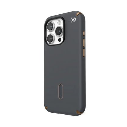 Speck Presidio2 Pro ClickLock & MagSafe - iPhone 15 Pro dėklas (Anglies pilkumo / Vėsios bronzos)