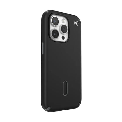 Speck Presidio2 Pro ClickLock & MagSafe - iPhone 15 Pro dėklas (juoda / dūminė pilka / balta)