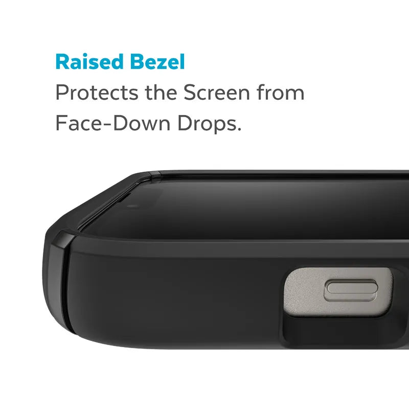 Speck Presidio2 Pro MagSafe – Antibakterialinis dėklas iPhone 15 Plus / 14 Plus (Juodas / Juodas / Baltas)