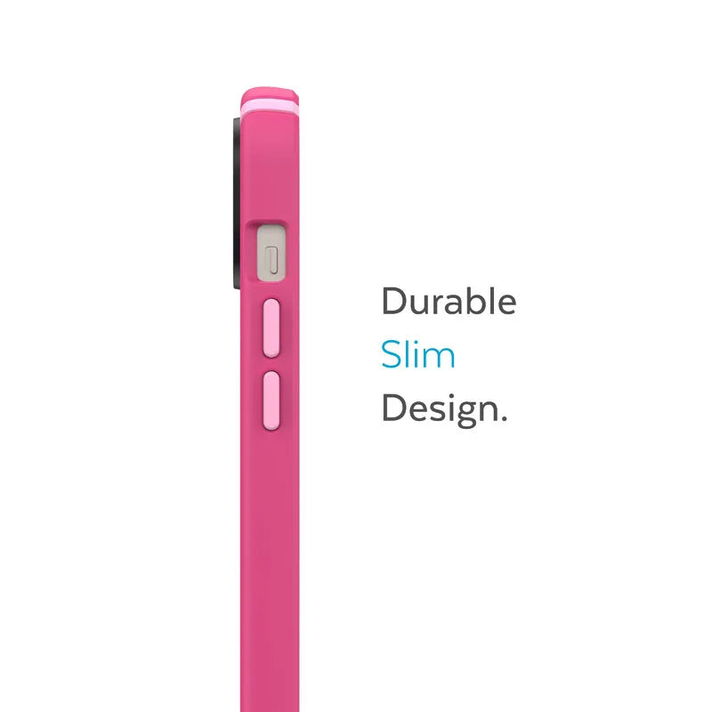 "Speck Presidio2 Pro + MagSafe" - dėklas "iPhone 15 Plus" / "14 Plus" su MICROBAN danga (Digitalpink / Blossompink / White)