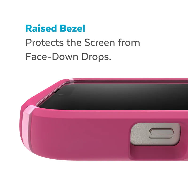 "Speck Presidio2 Pro + MagSafe" - dėklas "iPhone 15 Plus" / "14 Plus" su MICROBAN danga (Digitalpink / Blossompink / White)