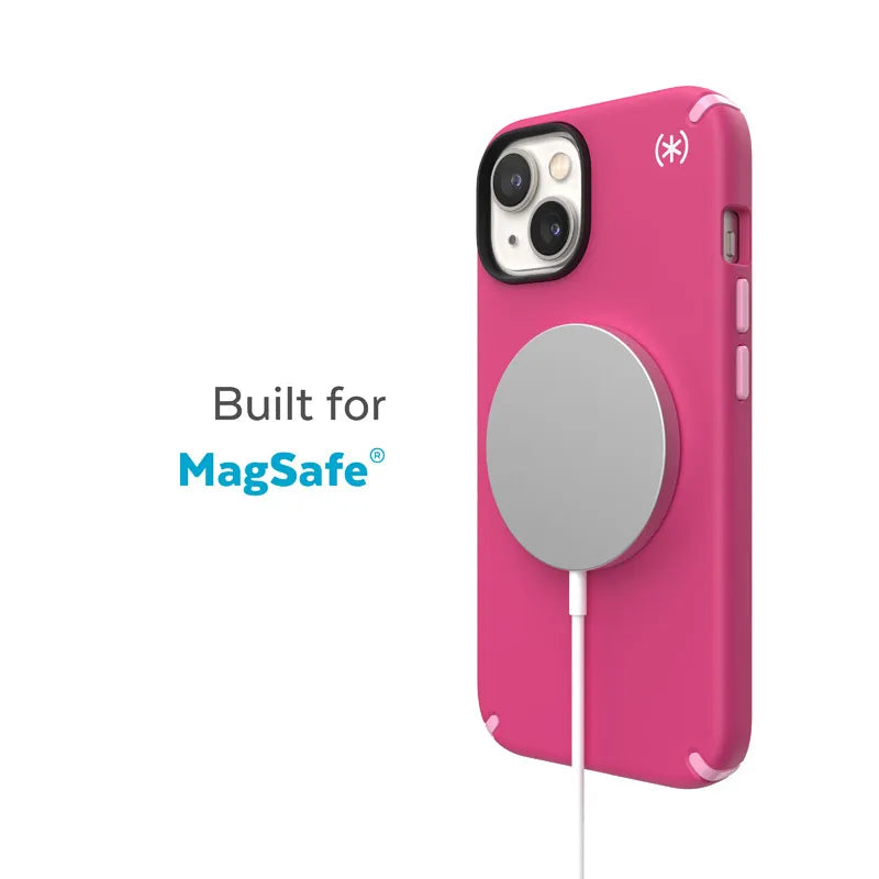 "Speck Presidio2 Pro + MagSafe" - dėklas "iPhone 15 Plus" / "14 Plus" su MICROBAN danga (Digitalpink / Blossompink / White)