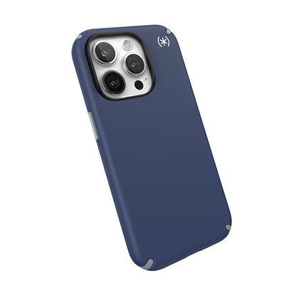 Speck Presidio2 Pro Magsafe dėklas – iPhone 15 Pro (Coastal Blue / Dust Gray / White)