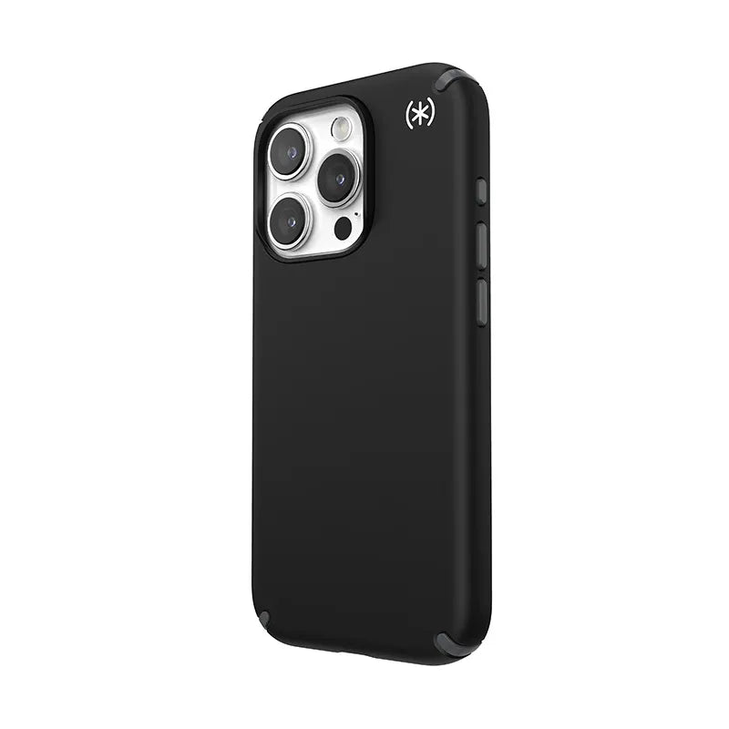 Speck Presidio2 Pro Magsafe dėklas – iPhone 15 Pro (juoda / skalūno pilka / balta)
