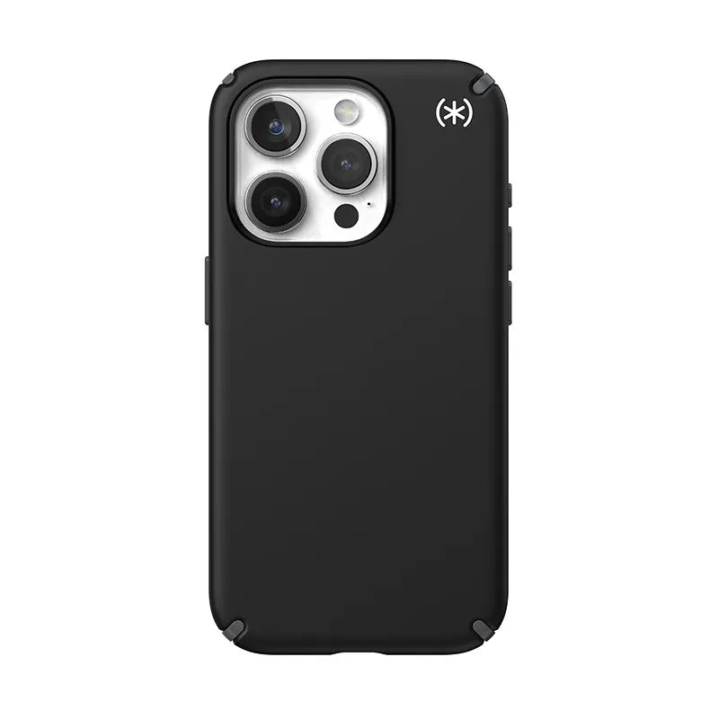 Speck Presidio2 Pro Magsafe dėklas – iPhone 15 Pro (juoda / skalūno pilka / balta)