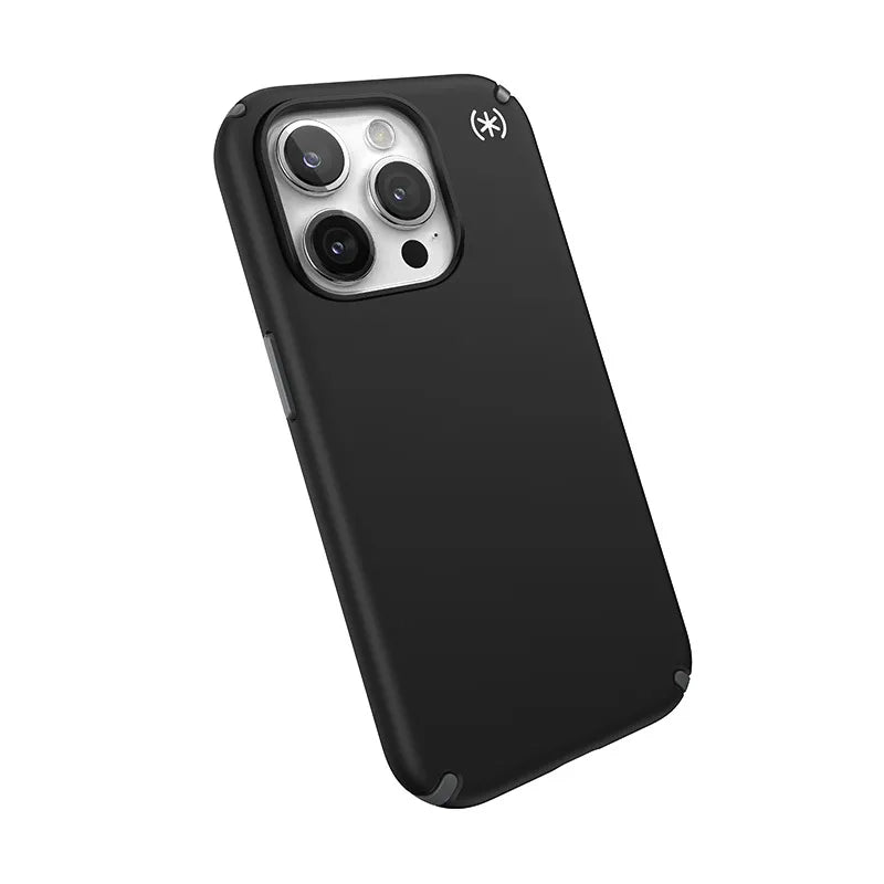 Speck Presidio2 Pro Magsafe dėklas – iPhone 15 Pro (juoda / skalūno pilka / balta)