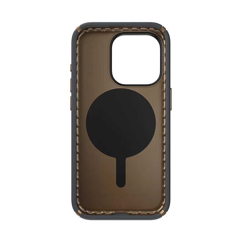 Speck Presidio2 Pro Magsafe - iPhone 15 Pro dėklas (anglies pilka / vėsi bronza / balta)