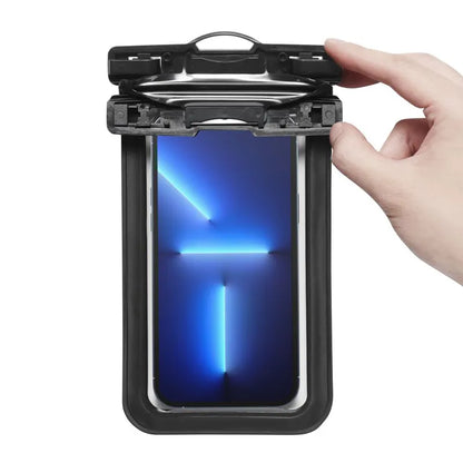 Spigen A601 universalus vandeniui atsparus dėklas – dėklas išmaniesiems telefonams iki 6,9 colio (juodas)