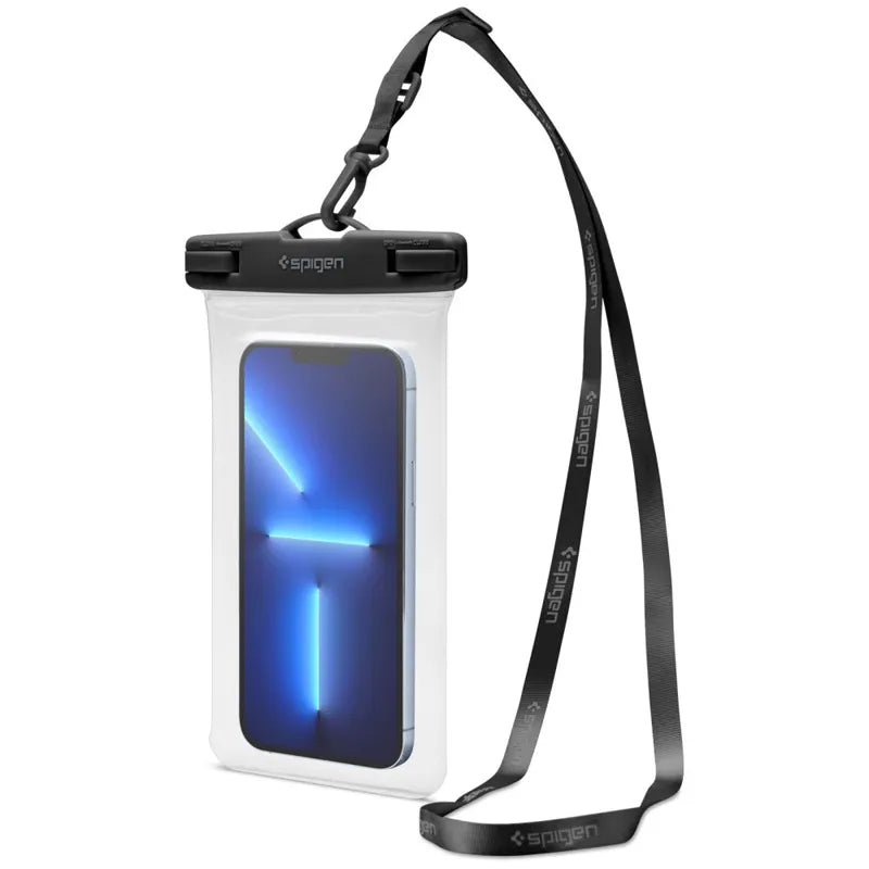 Spigen A601 universalus vandeniui atsparus dėklas – dėklas išmaniesiems telefonams iki 6,9 colio (skaidrus)