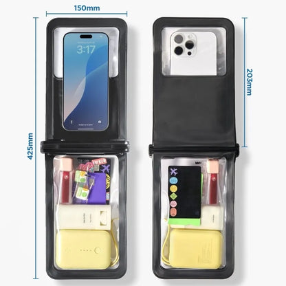 Spigen A603 Universalus vandeniui atsparus dėklas - Vandeniui atsparus dėklas išmaniesiems telefonams iki 6,9 colio (Juodas)