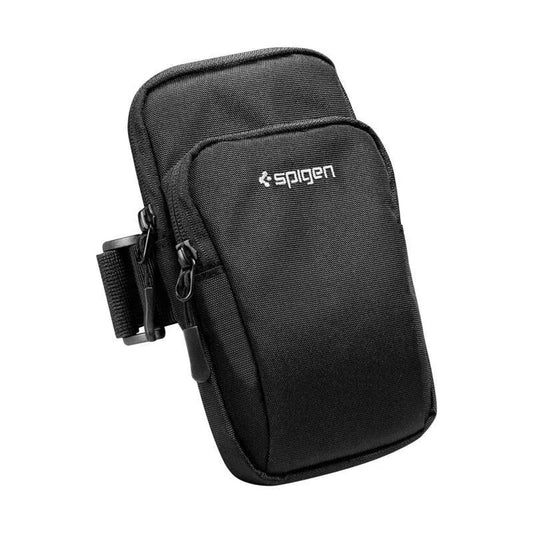 Spigen A702 Dynamic Shield sportinis dirželis / dėklas išmaniajam telefonui iki 6,9 colių (juodas)