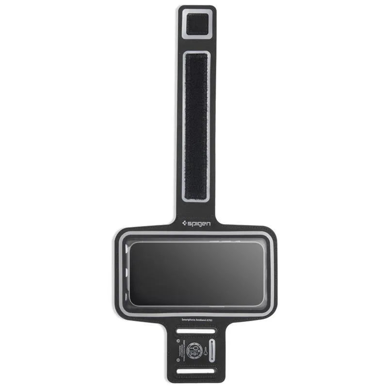 Spigen A703 Dynamic Shield Armband - dėklas / sportinis peties dirželis išmaniajam telefonui iki 6,9 colio (juodas)