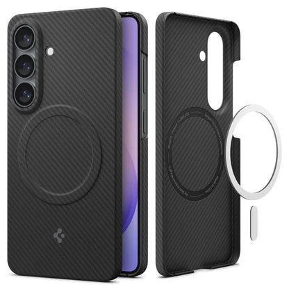 Spigen Airskin Aramid dėklas, skirtas Samsung Galaxy S26 (juodas)