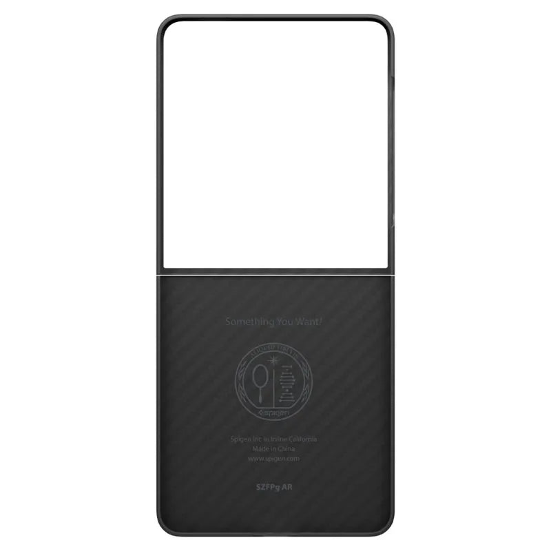 Spigen Airskin Aramid – Dėklas, skirtas Samsung Galaxy Z Flip 7 (juodas)