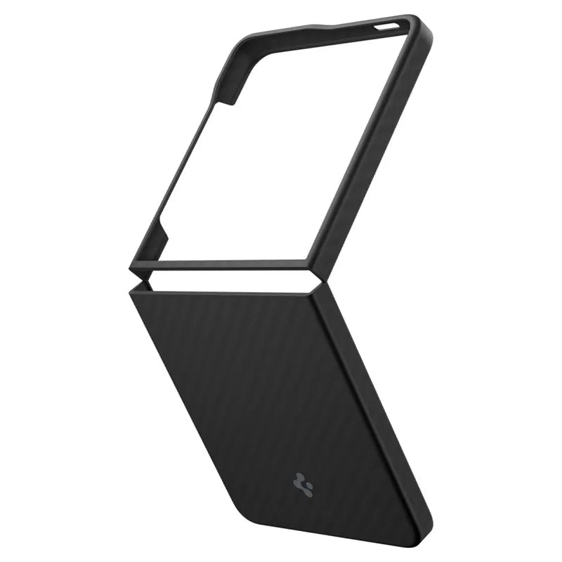 Spigen Airskin Aramid – Dėklas, skirtas Samsung Galaxy Z Flip 7 (juodas)
