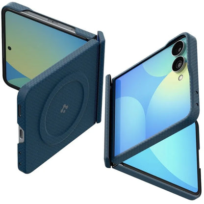 Spigen AirSkin Aramid MagSafe – dėklas Samsung Galaxy Z Flip 8 (tamsiai mėlynas)