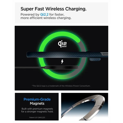 Spigen AirSkin Aramid MagSafe – dėklas Samsung Galaxy Z Flip 8 (tamsiai mėlynas)