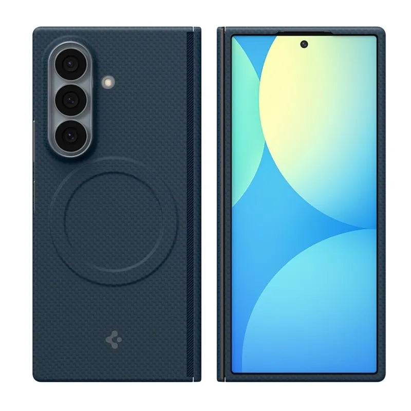 Spigen AirSkin Aramid MagSafe – dėklas Samsung Galaxy Z Fold 8 Ultra telefonui (tamsiai mėlyna)