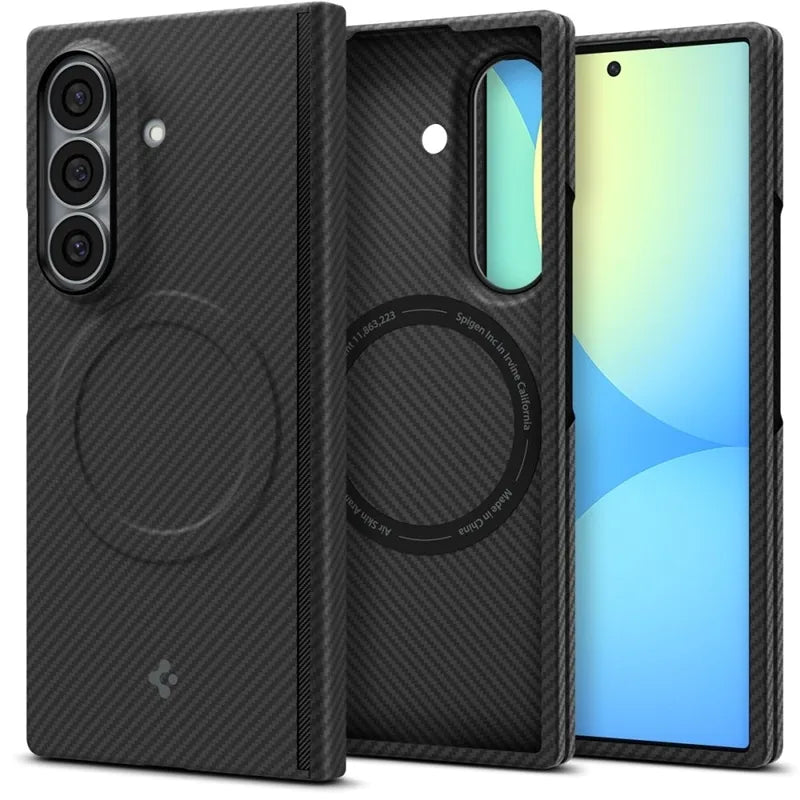 Spigen AirSkin Aramid MagSafe – dėklas, skirtas Samsung Galaxy Z Fold 8 Ultra (juodas)