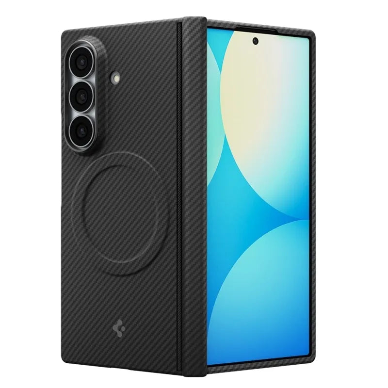 Spigen AirSkin Aramid MagSafe – dėklas, skirtas Samsung Galaxy Z Fold 8 Ultra (juodas)