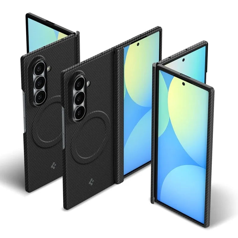 Spigen AirSkin Aramid MagSafe – dėklas, skirtas Samsung Galaxy Z Fold 8 Ultra (juodas)