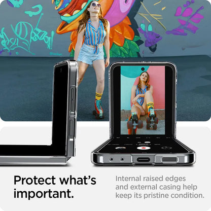 Spigen Airskin - Dėklas, skirtas Samsung Galaxy Z Flip 6 / 7 FE (skaidrus)