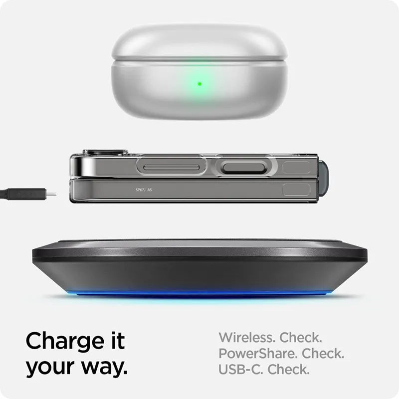 Spigen Airskin - Dėklas, skirtas Samsung Galaxy Z Flip 6 / 7 FE (skaidrus)