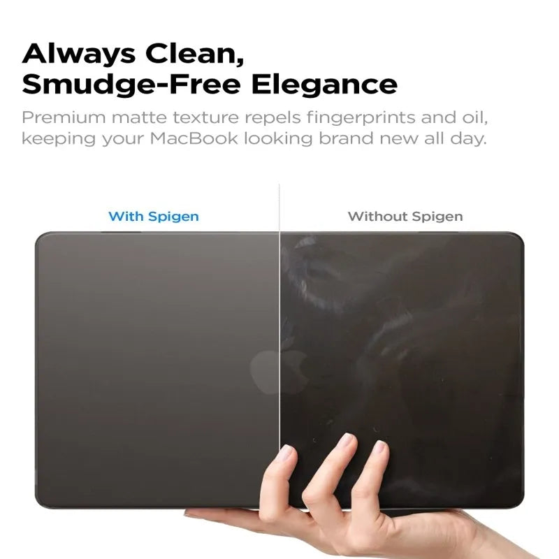 Spigen AirSkin - MacBook Air 13,6" dėklas (M5/M4/M3/M2/2026-2022) (matinė juoda)