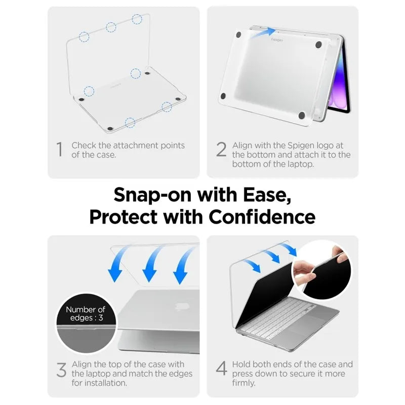 Spigen AirSkin – MacBook Neo dėklas (Frost Indigo)
