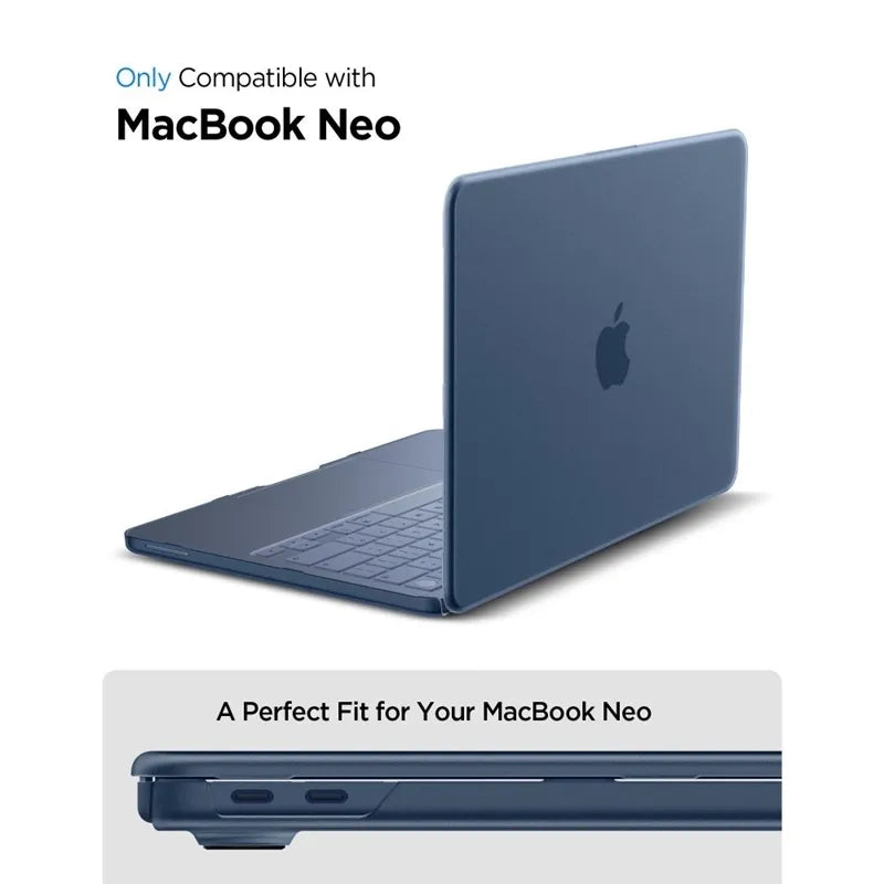 Spigen AirSkin – MacBook Neo dėklas (Frost Indigo)
