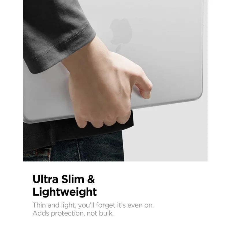 Spigen AirSkin – „MacBook Neo“ dėklas (skaidrus, matinis)