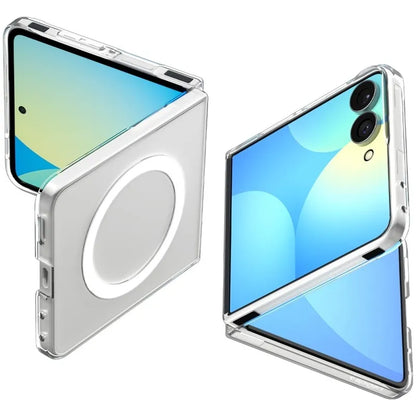 Spigen AirSkin MagSafe – dėklas Samsung Galaxy Z Flip 8 (skaidrus / baltas)