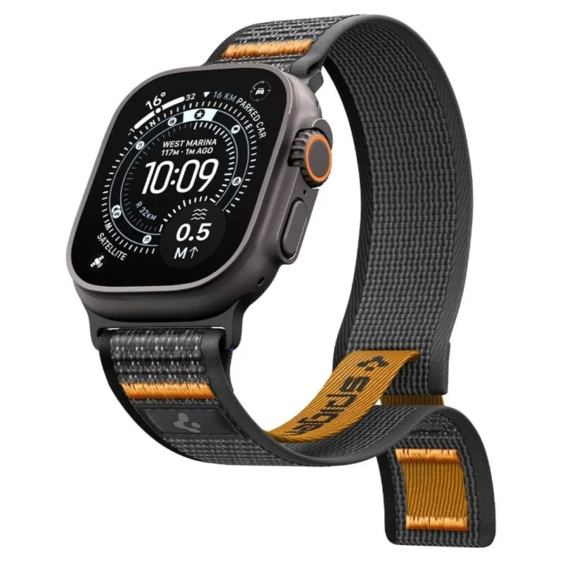 Spigen Athlex Air 2 – Apple Watch apyrankė 44/45/46/49 mm (Active Black / Orange)