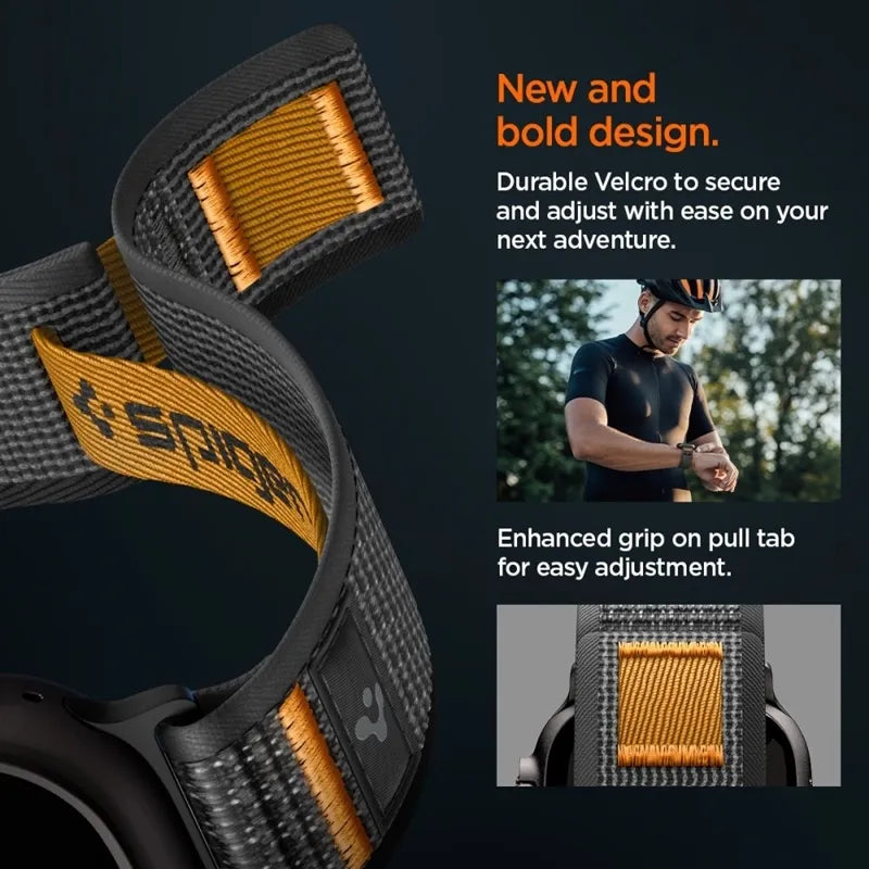 Spigen Athlex Air 2 – Apple Watch apyrankė 44/45/46/49 mm (Active Black / Orange)
