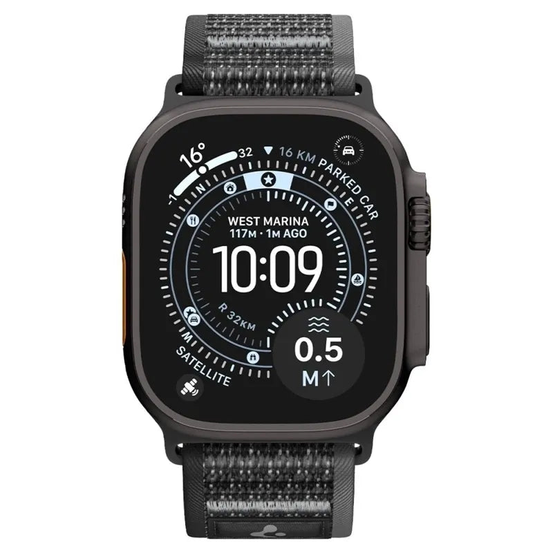 Spigen Athlex Air 2 - Apple Watch dirželis 44/45/46/49 mm (Active Black / Gray)