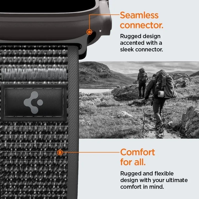 Spigen Athlex Air 2 - Apple Watch dirželis 44/45/46/49 mm (Active Black / Gray)
