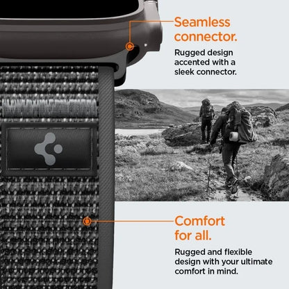 Spigen Athlex Air 2 - Apple Watch dirželis 44/45/46/49 mm (Active Black / Gray)